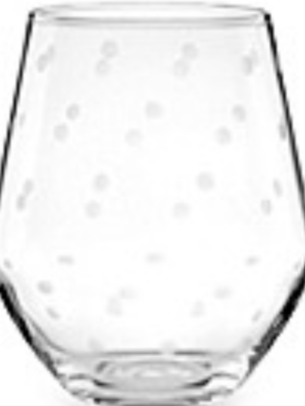 Kate Spade Clear Dot Stemless Wine Glass - Home Dining Set Of 2